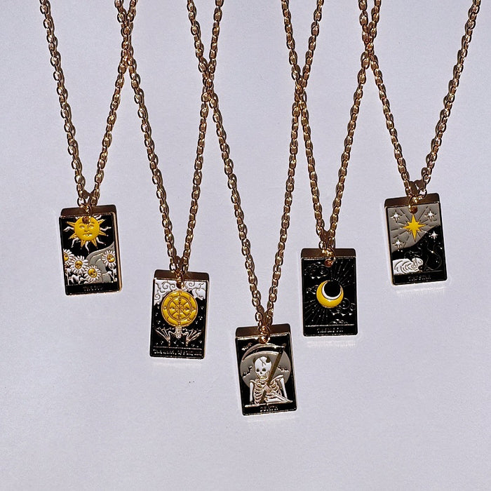 Wholesale Tarot Card Series Pendant Choker Necklace