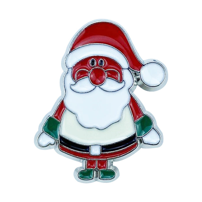 Wholesale Christmas Cartoon Brooch Set Santa Reindeer Tree Bell Zinc Alloy Pins Chic Holiday Party Accessor MOQ≥2y