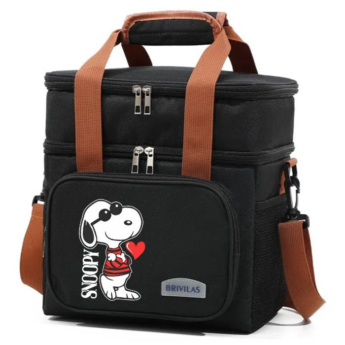 Wholesale Cartoon Cute Double-Layer Lunch Bag Insulated Pouch Handbags