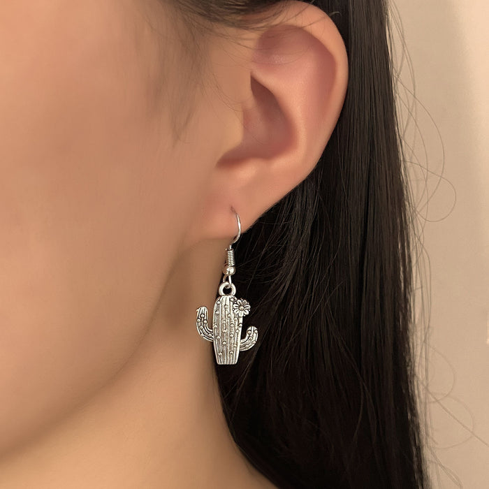 Wholesale western Denim style creative niche design ear hook eardrop retro trend