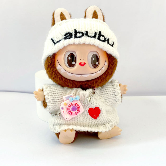 Wholesale Wear red heart sweater with letters and a hat,  a little bear knitted hat,  and a baby clothes