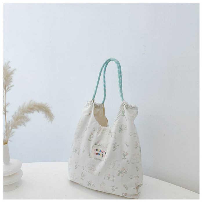 Wholesale New Cute Single Shoulder Canvas Bag Single Shoulder Bag Large Capacity Handbag Tote Bag Commuter Bag