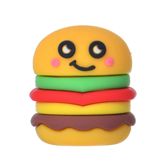 Wholesale 24pcs Cute fries hamburger cartoon students pencil sharpener pencil sharpener