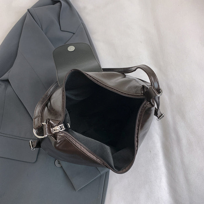 Wholesale Small niche tote bag, retro backpack, large capacity single shoulder backpack