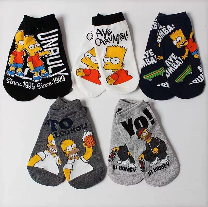Wholesale Women's short tube cotton socks cartoon trendy socks