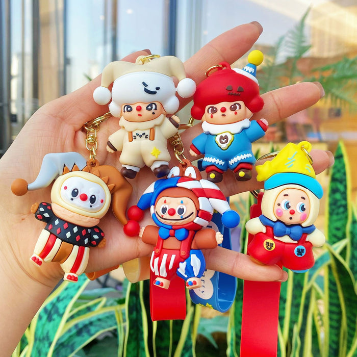 Wholesale 10 PCS Colorful silicone cute cartoon keychains