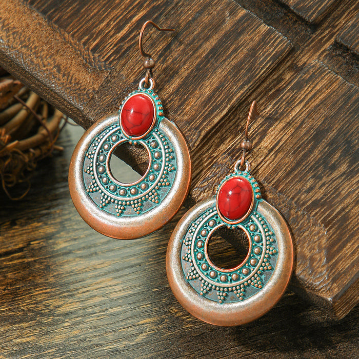 Wholesale Bohemian Geometric Tassel Earrings Set - Zinc Alloy Electroplated Boutique Resale Jewelry