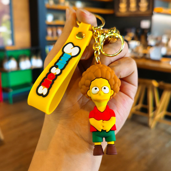 Wholesale Rubber Cartoon Doll Three-dimensional Keychain JDC-KC-Tingm087