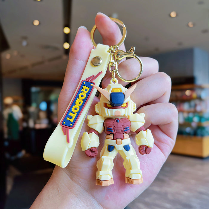 Wholesale Cartoon warrior keychain tide play doll car key chain bag car pendant claw machine gif