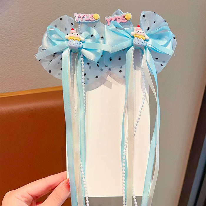 Wholesale Children's Hair Accessories Bow Hairpin Baby  Cartoon Ribbon Hairpin Girl's Headwear