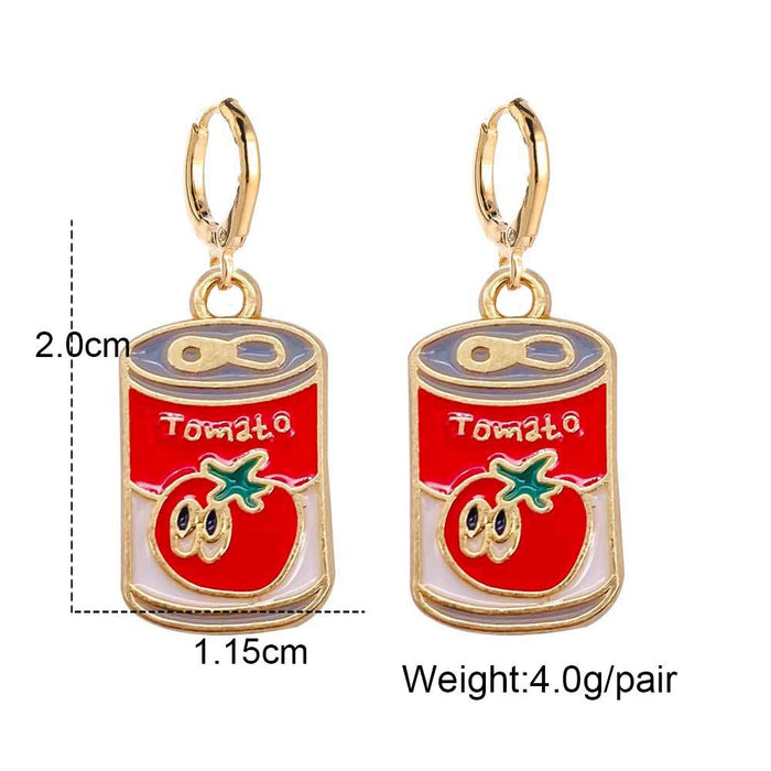 Wholesale Alloy Oil Drop Earrings Beer Red Wine Glass Coffee Gourmet Drink Pendant Earrings