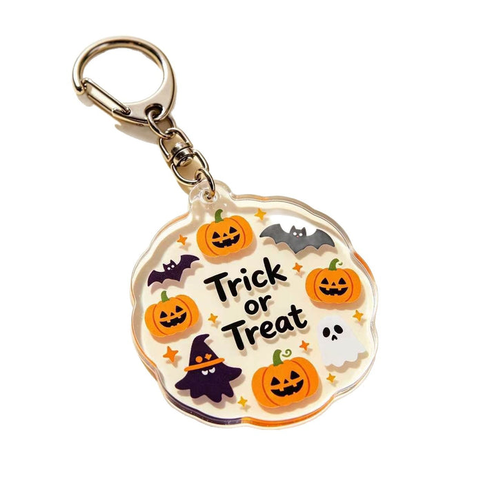 Wholesale  Trendy Acrylic Keychain with Pumpkin Ghost Design MOQ≥2