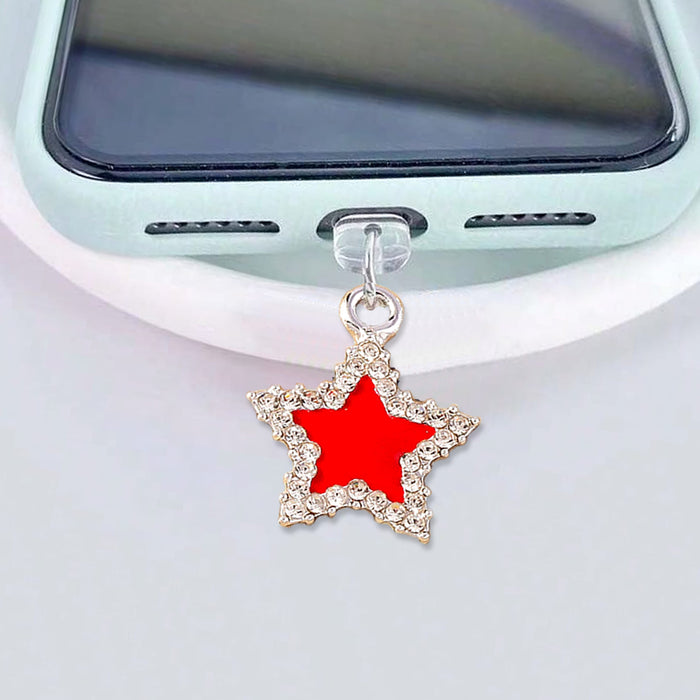 Wholesale Diamond-encrusted five-pointed star pendant Mobile Phone Stands