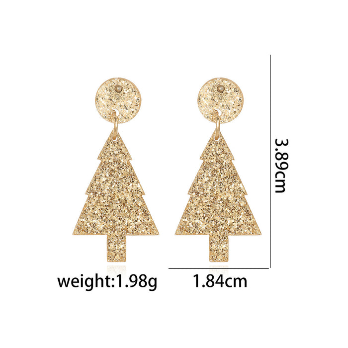 Wholesale Alloy bell snowman elk gingerbread man earrings Christmas earrings