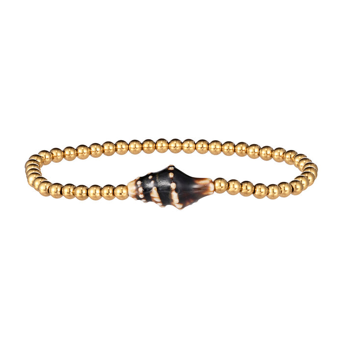 Wholesale Swimming wearable mini bracelet accessory ceramic conch animal turtle titanium steel non fading bracelet