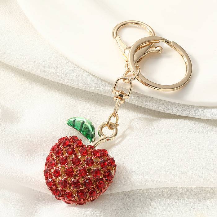 Wholesale Fruit Shaped Metal Keychain Decorative Bag Charm MOQ≥2