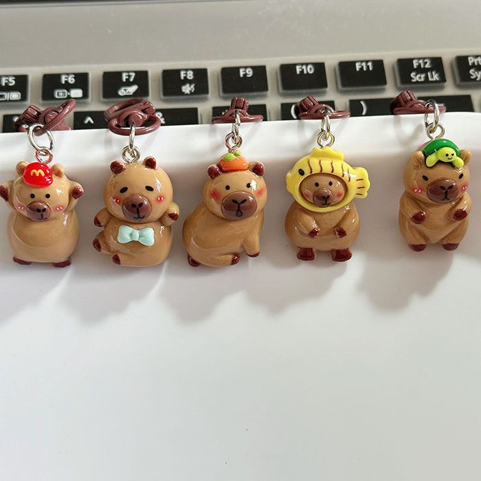 Wholesale Cafe button key chain for girlfriends gift