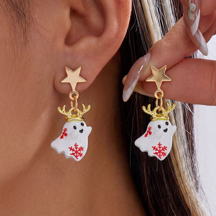 Wholesale Ghost Tassel Earrings Alloy Party Jewelry Accessory