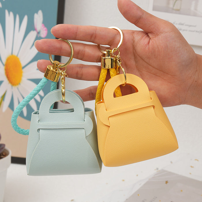 Wholesale Zero Wallet Coin Charter Key Bag Handheld Small Bag Keychain PU Leather