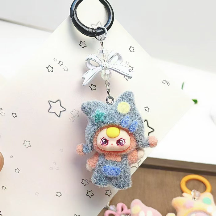 Wholesale Flocked hat keychain phone charm