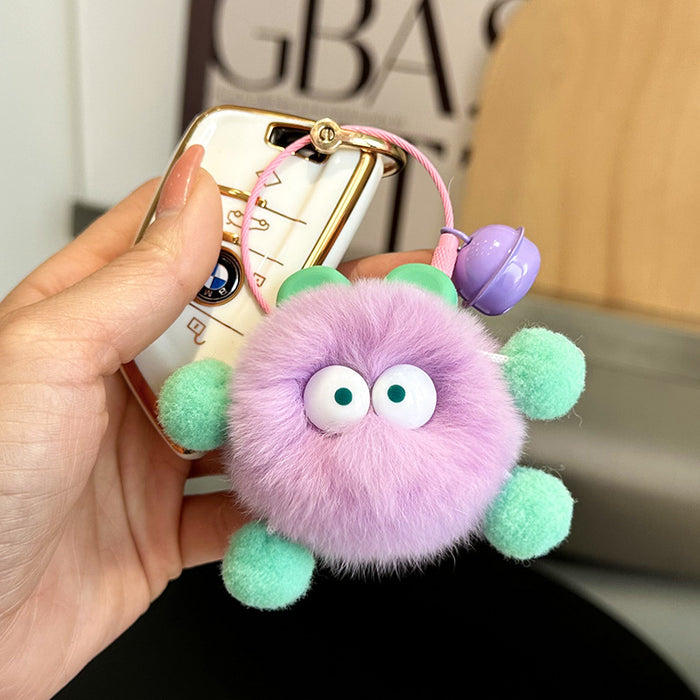 Wholesale hair Rex rabbit fur small bristle bag pendant schoolbag doll ornaments Cartoon Doll car keychain