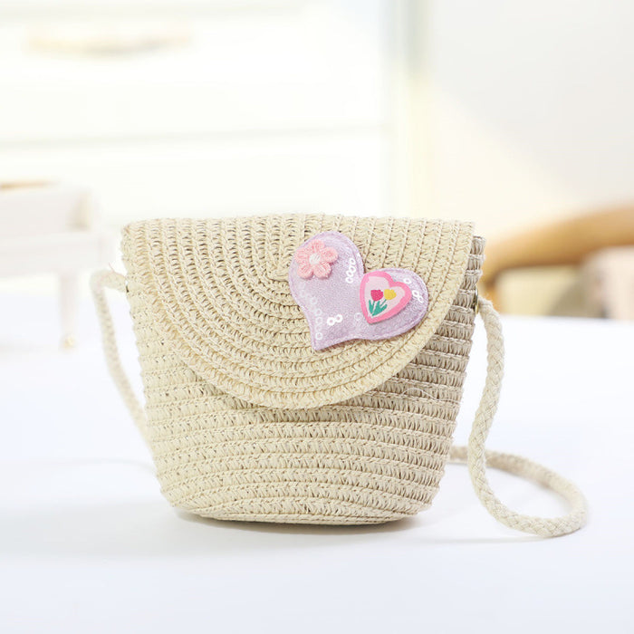 Wholesale New Flip Style Mini Bag Fashionable Children's Woven Bag Cartoon Cute Single Shoulder Crossbody Bag JDC-SD-GJ001