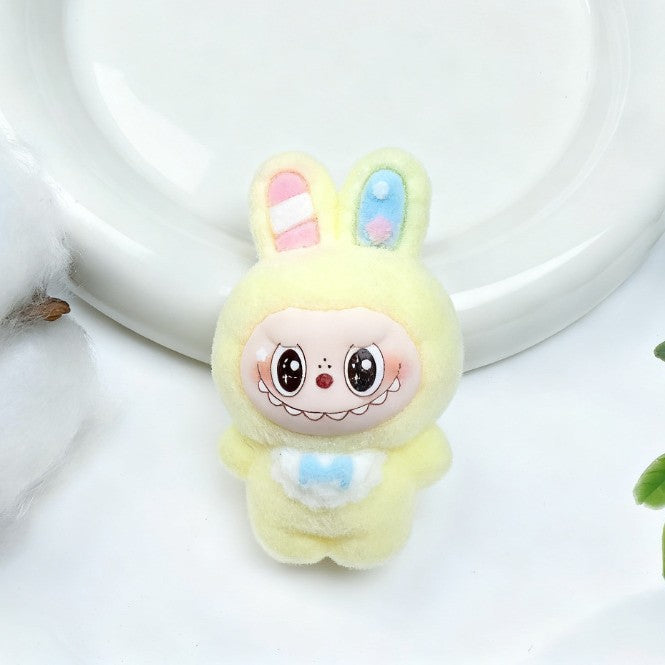 Wholesale flocked apron,  cute bunny accessories  keychain