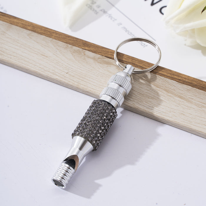 Wholesale Diamond Aluminum Whistle Keychain JDC-KC-ZY020