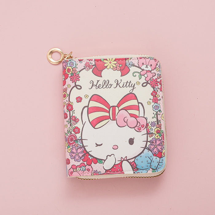 Wholesale Girl Short Cute Printed Student Cartoon  Wallet Coin Purse Id Bag Card Holder