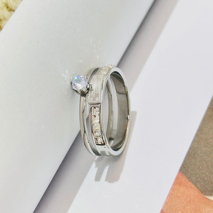 Wholesale Titanium steel ring, women's rose gold personalized and stylish ring, women's clothing accessories