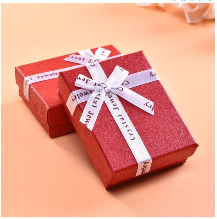 Wholesale Exquisite bow jewelry box, jewelry ring, necklace, earring packaging box, creative