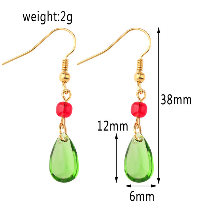 Wholesale Game Red Crystal Earrings JDC-ES-ShaoH003