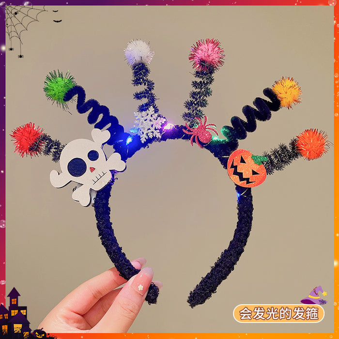 Wholesale Christmas Glow Headwear Fun Dress-up Headband Antler Hair Accessories