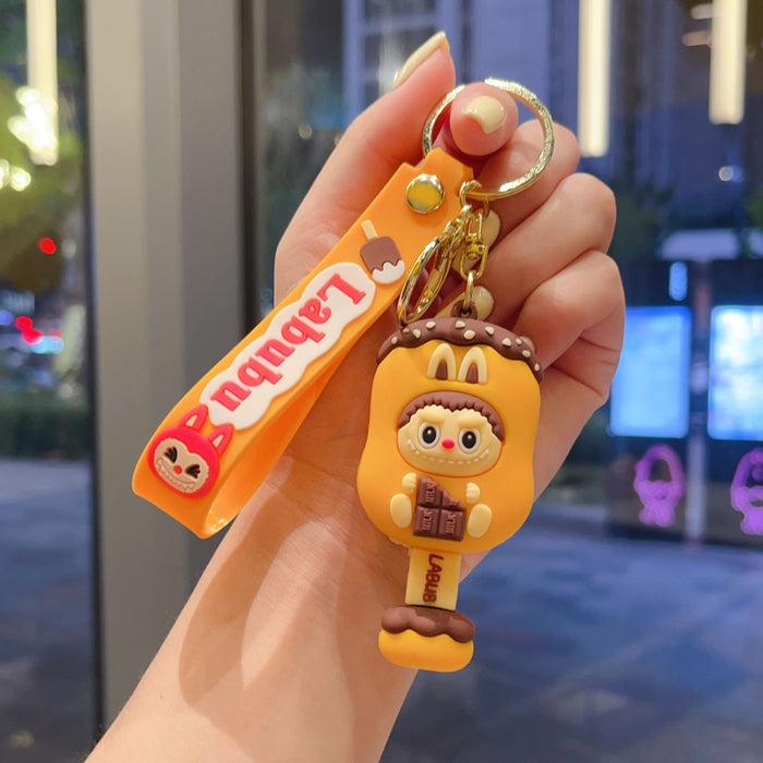 Wholesale Ice cream doll keychain,  bucktooth doll,  school bag pendant,  car keychain,  gift accessory