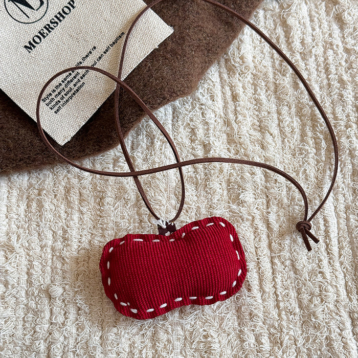 Wholesale Cute plush animal necklace, women's autumn and winter long style hanging neck sweater chain, sweatshirt chain