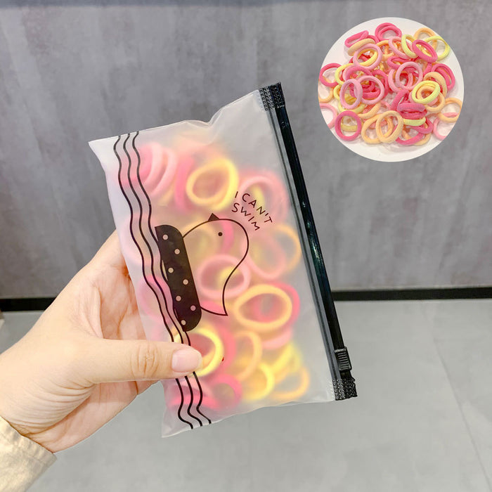 Wholesale 3cm Kidsren's Hair Scrunchies Colorfulful Seamless Hair Rope Hair Rubber Band