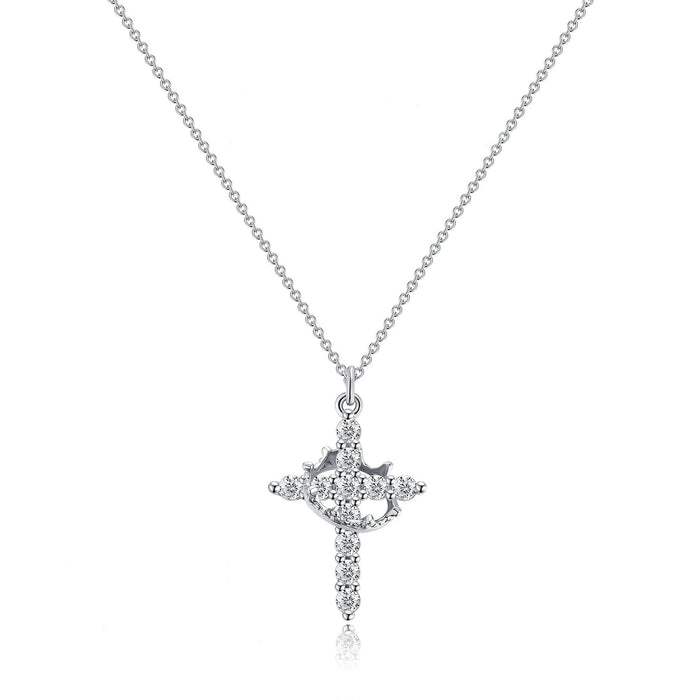 Wholesale Crown Cross Pendant Necklace