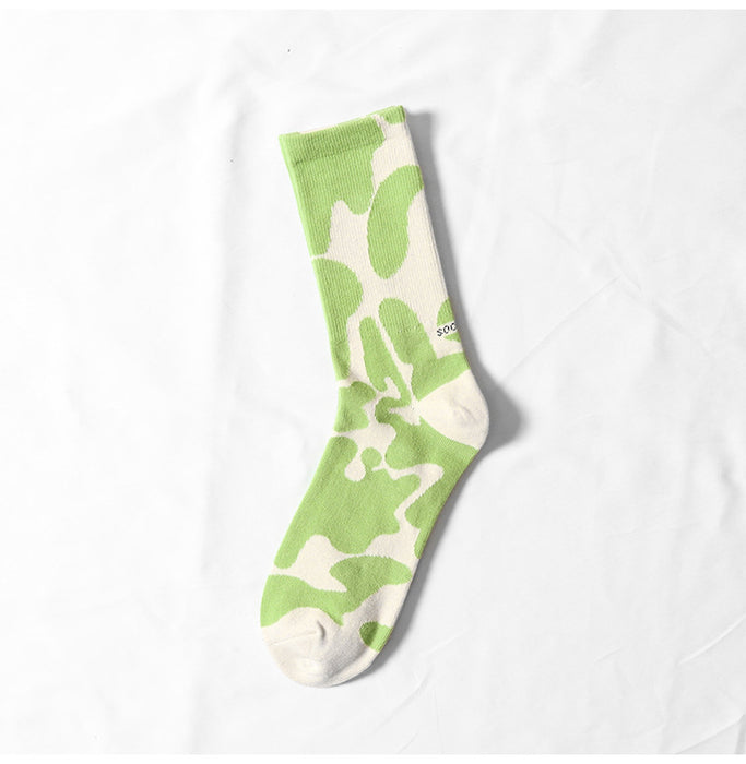 Wholesale Mid length socks, all cotton trendy socks, women's calf socks