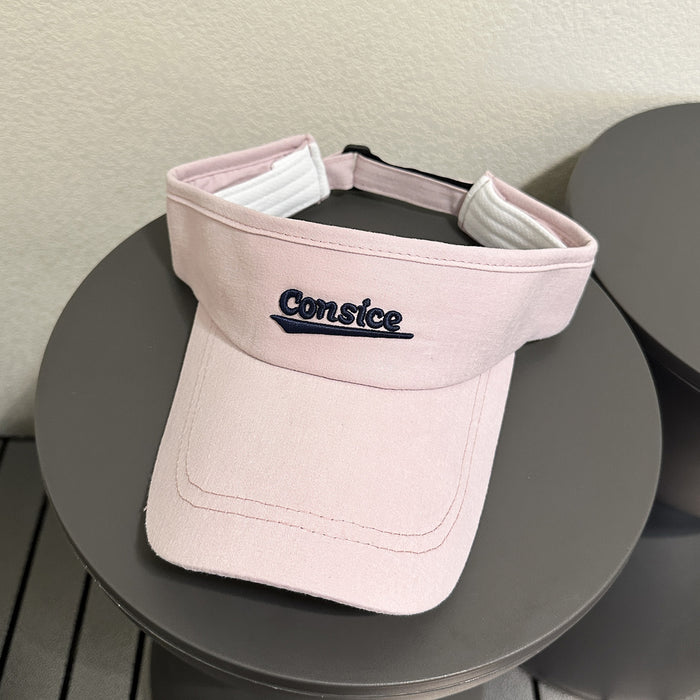 Wholesale Simple letter duck tongue empty top hat for outdoor sports, running, sun shading, no roof, casual sun protection