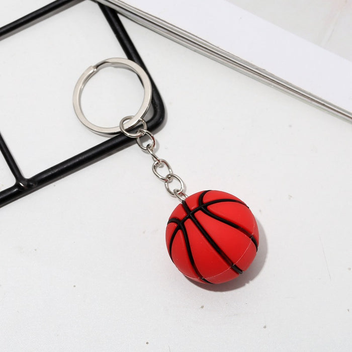 Wholesale mini basketball Football key chain simulation sporting goods