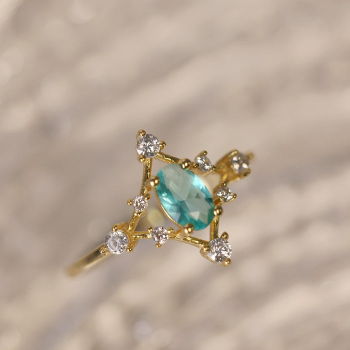 Wholesale Starry Sky Minority Hollow Light Luxury Ring Versatile Popular Ring