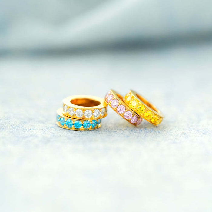 Wholesale December Birthstone Colorful Transfer Bead Necklace