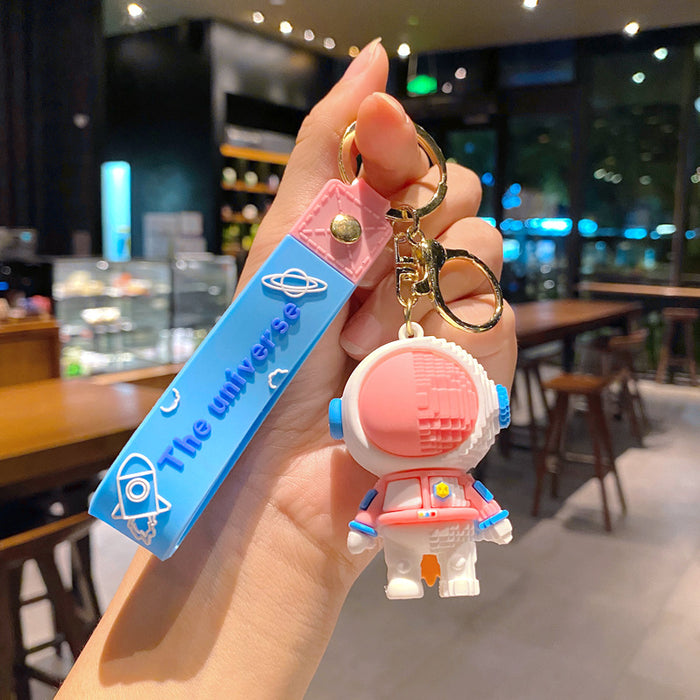 Wholesale rubber car bag pendant astronaut &  spaceman keychain