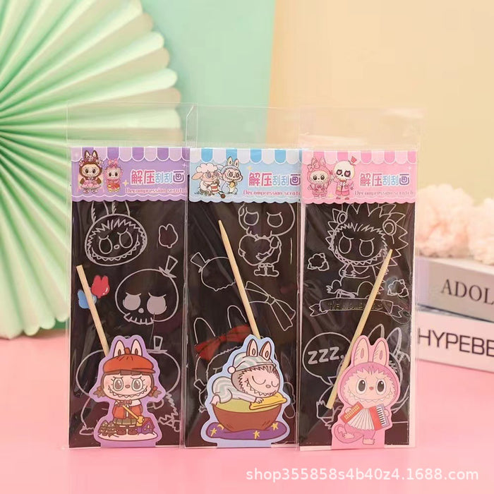 Wholesale Cartoon Decompression Scratch-Off Painting for Students  DIY Handmade Scratch-Off Book Colorful Graffiti Scratch-Off Props