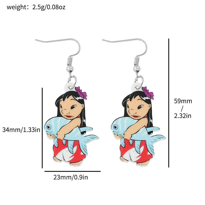 Wholesale anime star baby acrylic earrings Cartoon Doll earrings