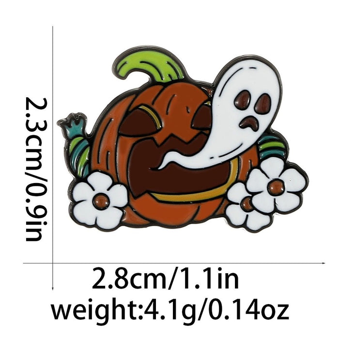 Wholesale Alloy Cartoon Brooch Ghost Skull Pumpkin Pin Fashion Accessory For Resale