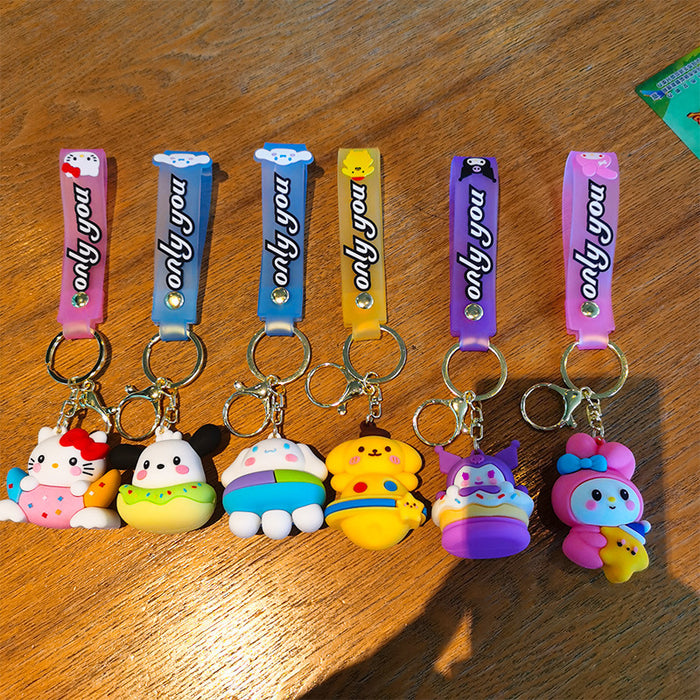 Wholesale Cartoon Doll Silicone Keychain JDC-KC-Tingm233