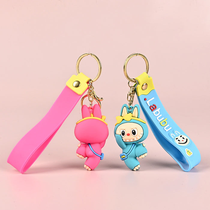 Wholesale PVC Soft Rubber Cartoon Keychain 3D Doll Bag Charm for Students Backpack Decorative MOQ≥10