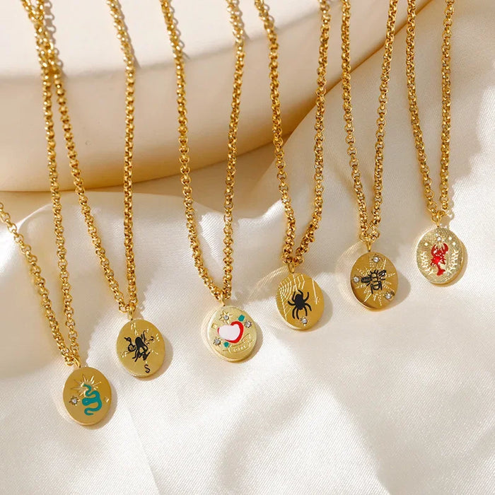 Wholesale Painted pendant necklace vacuum electroplating