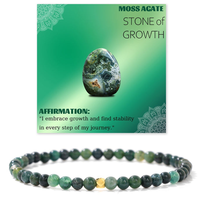 Wholesale 4mm stone bead bracelet with elastic cord